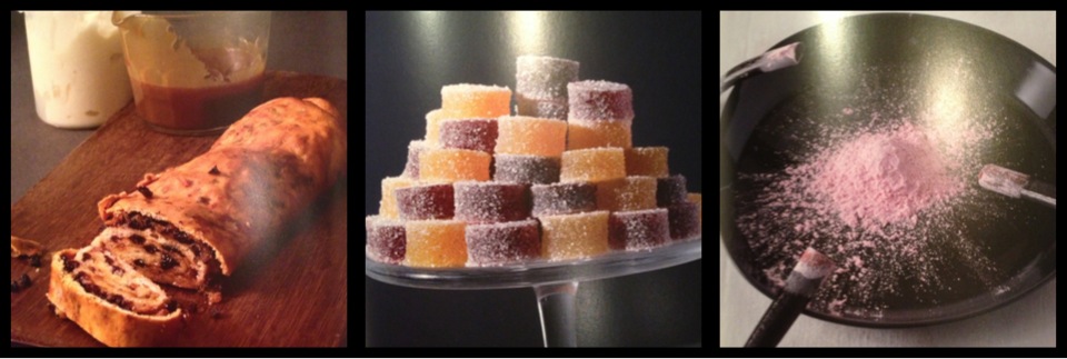 Lardy cake, Fruit Pastilles, Raspberry Sherbert
