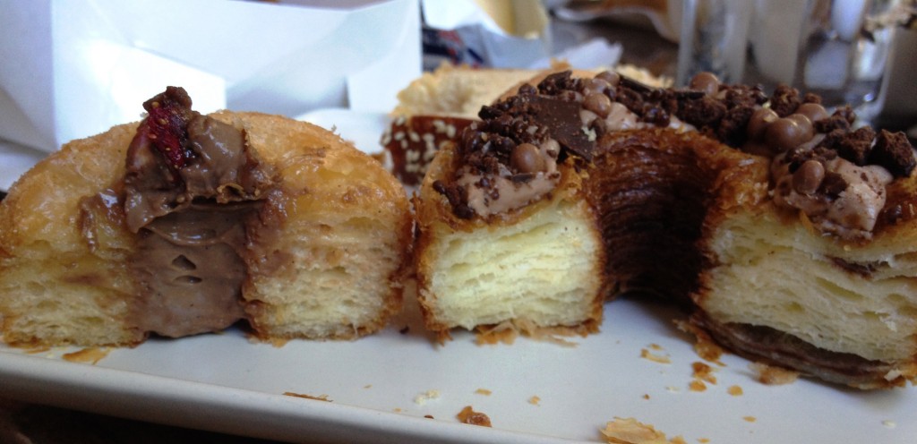 Comparing Cronuts: At Left, Tivoli Bakery's Do-ssant vs At Right, Zumbo's Zo-nut 
